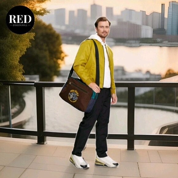 PUMA x STAPLE Messenger Bag Vintage Varsity Embroidered Duffel School Travel - Picture 3 of 11